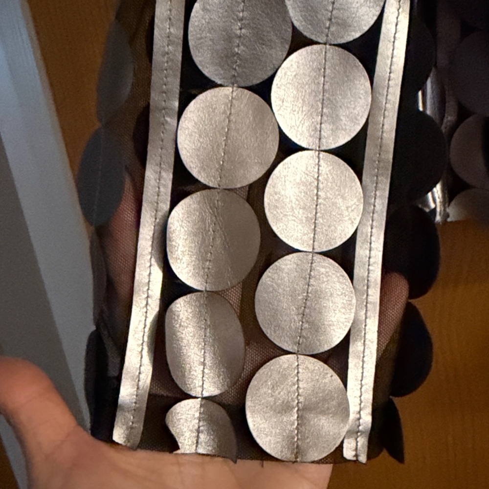 🆕 Silver Metallic/Sheer Jacket - Picture 2 of 4